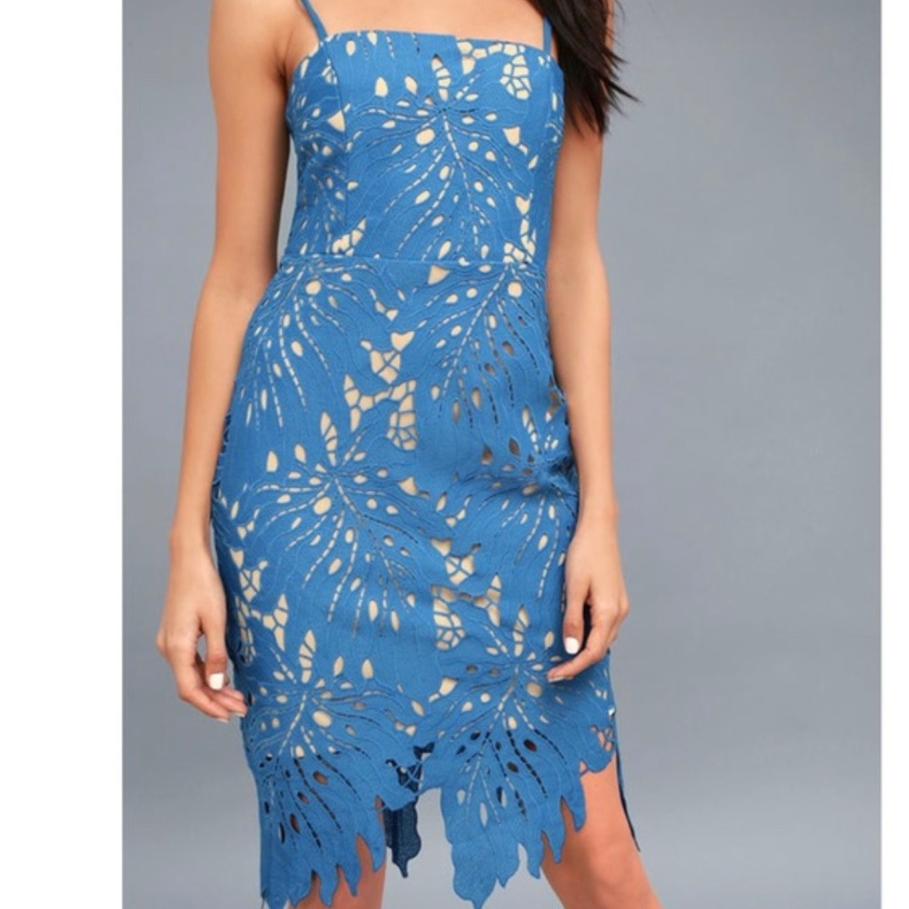 Lulus Blue Lace Dress